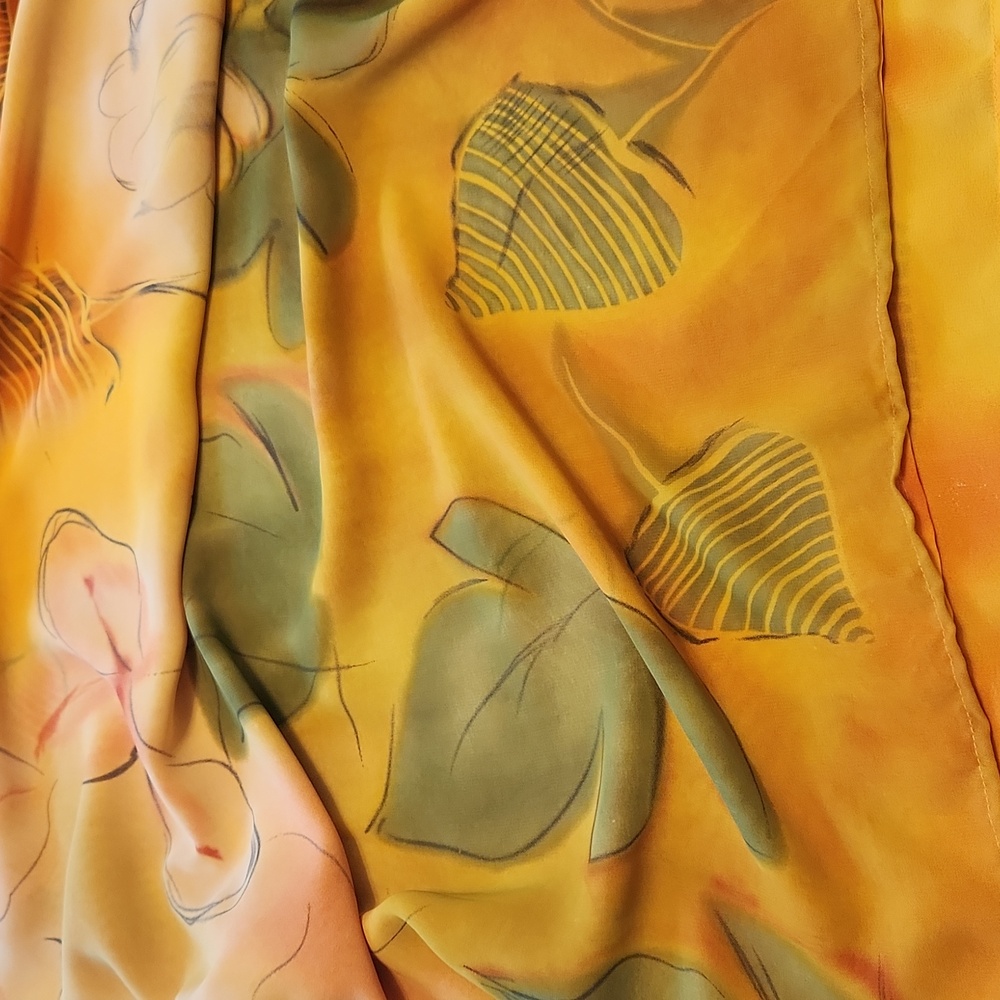REVERSIBLE Mlle Gabrielle Dress Maxi Watercolor Tropical Boho Chic sz 3X - Picture 15 of 17